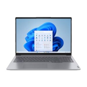 (Refurbished) Lenovo ThinkBook 16 AMD Ryzen 5 7535HS (16GB RAM/512GB SSD/Win 11 Home/Office 2024/Backlit Keyboard/Fingerprint) 16" WUXGA IPS 300 Nits Thin & Light Laptop/1Y Warranty/Aluminium Top/1.7kg, 21MWA0BSIN
