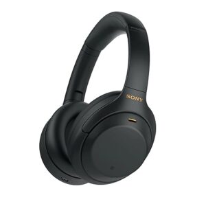 Sony WH-1000XM4 Industry Leading Wireless Noise Cancellation Bluetooth Over Ear Headphones with Mic for Phone Calls, 30 Hours Battery Life, Quick Charge, AUX, Touch Control and Voice Control - Black