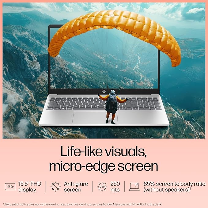 (Refurbished) HP 15, 13th Gen Intel Core i5-1334U, 16GB DDR4, 512GB SSD, (Win 11, Office 24, Silver, 1.59kg), Anti-Glare, 15.6-inch(39.6cm) FHD Laptop, Iris Xe Graphics, FHD Camera, Backlit KB, fd0467tu - Image 4